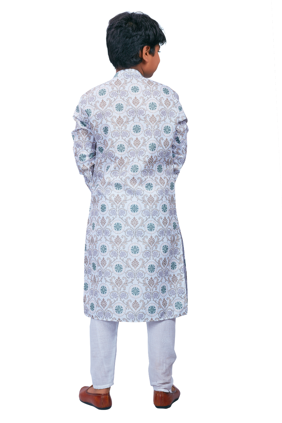 DEIANA'S Casual Designer Kurta Pyjama Set For Boys And kids (White With Multicolor)