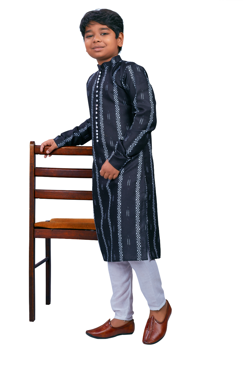 DEIANA'S Casual Designer Kurta Pyjama Set For Boys And kids (Black)