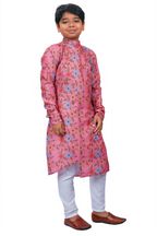 DEIANA'S Casual Designer Kurta Pyjama Set For Boys And kids (Pink With Multicolor)