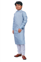 DEIANA'S Casual Designer Kurta Pyjama Set For Boys And kids (Sky Blue Blue)