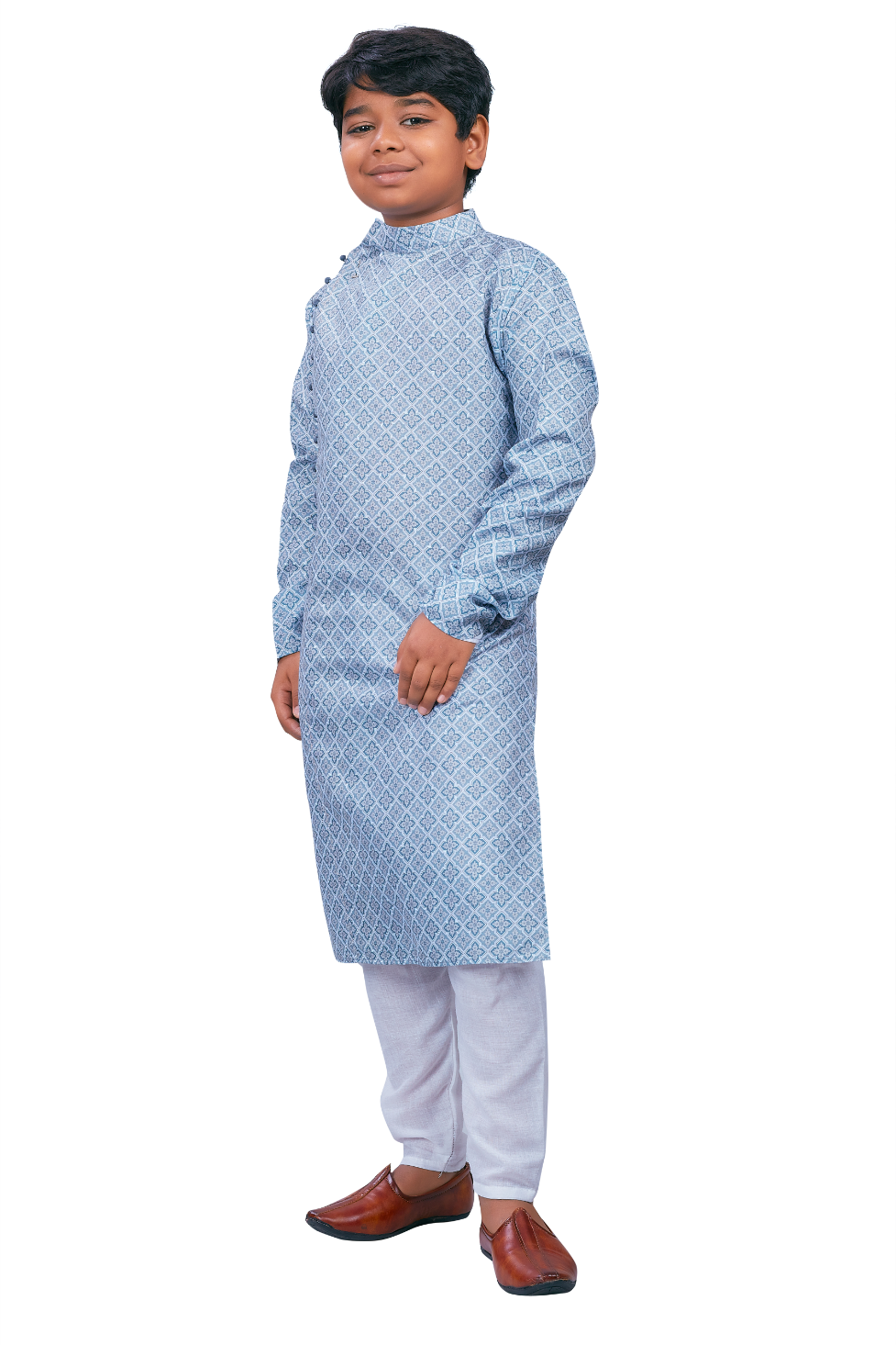 DEIANA'S Casual Designer Kurta Pyjama Set For Boys And kids (Sky Blue Blue)
