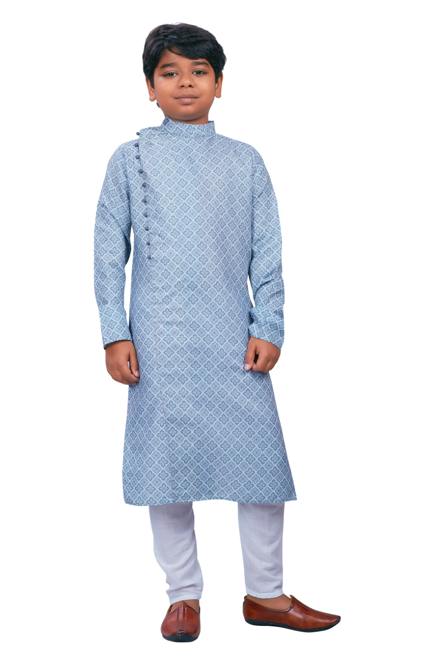 DEIANA'S Casual Designer Kurta Pyjama Set For Boys And kids (Sky Blue Blue)