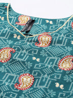 HERE&NOW Floral Printed Regular Kurta with Palazzos