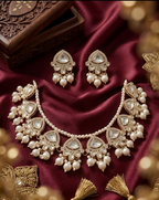 Jewel City Exquisite Kundan Pearl Necklace Set: Gold-Plated Traditional Jewelry for Wedding - Distacart