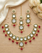 Jewel City undan Gold-Plated Pearl Choker Necklace Set | Indian Ethnic Bridal Wedding Jewellery | Handcrafted - Distacart