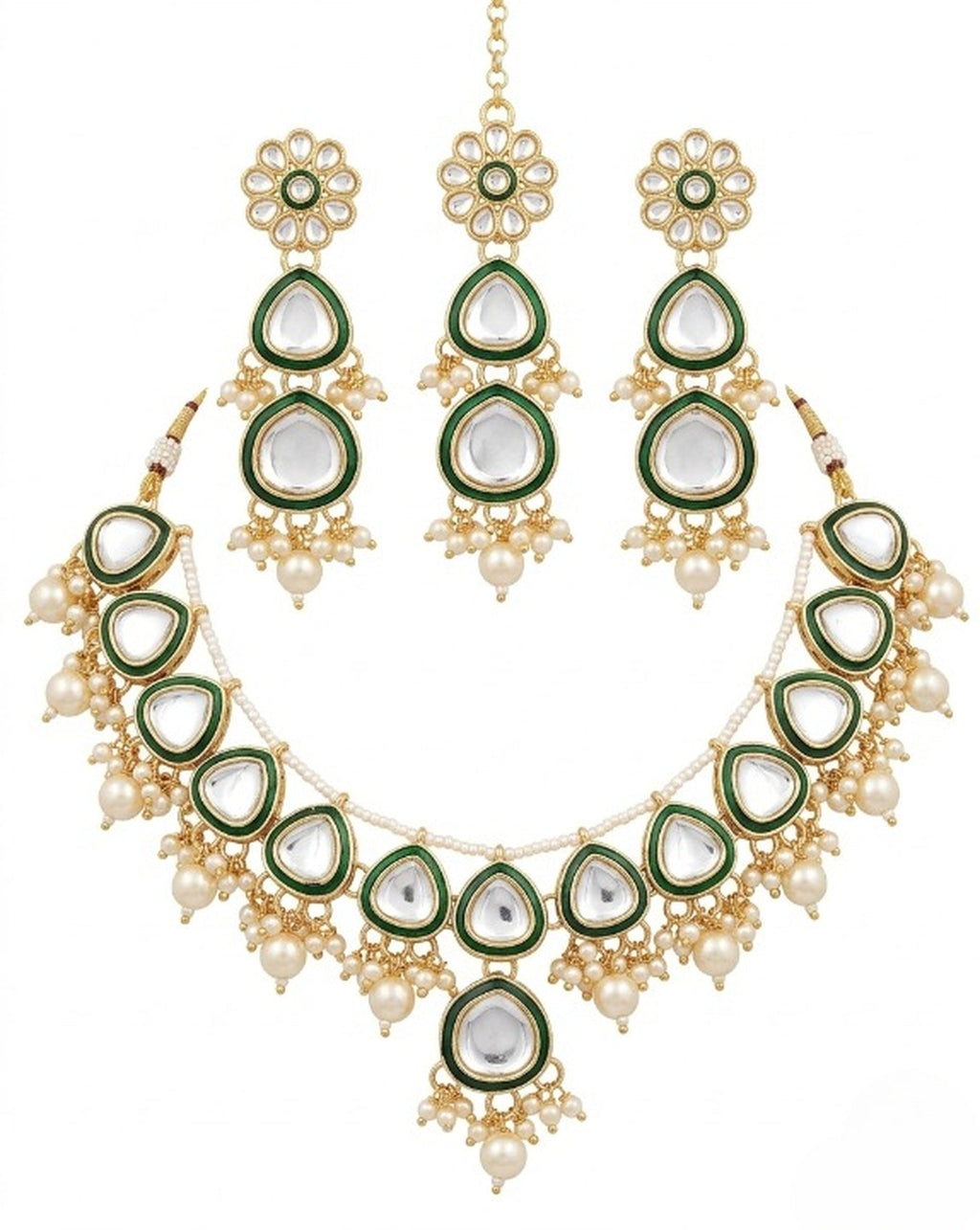 Jewel City undan Gold-Plated Pearl Choker Necklace Set | Indian Ethnic Bridal Wedding Jewellery | Handcrafted - Distacart