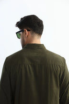 Xkind Olive Green Fine Cord Shirt