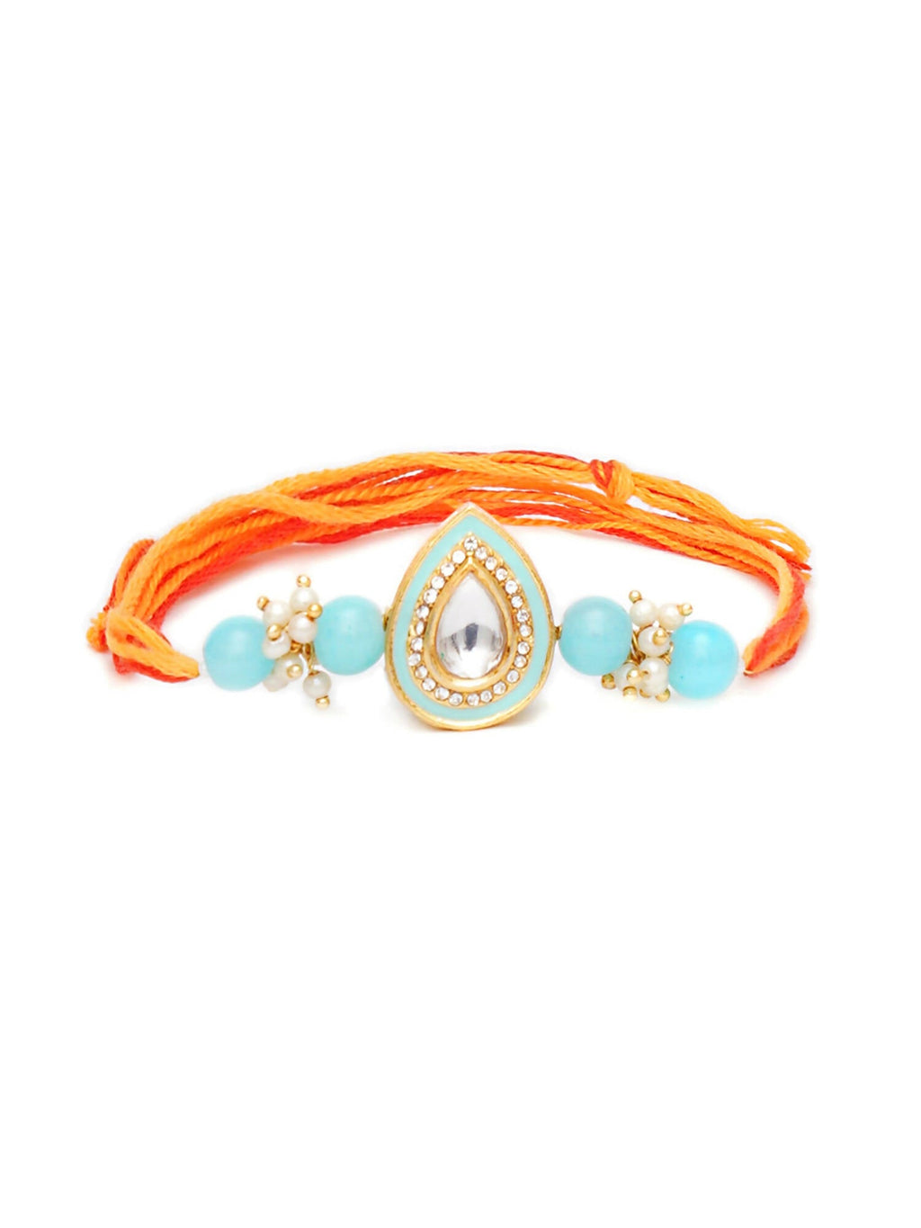 Designer kundan Rakhi - Ruby Raang - Distacart