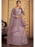 Myra Mauve Soft Net Heavy Embroidered Designer Lehenga