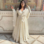Yash Enterprise Off White Luckhnowi Sequins Work Party Wear Suit Set - Distacart