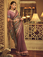 Myra Multicolour Gorgette Designer Saree - Distacart