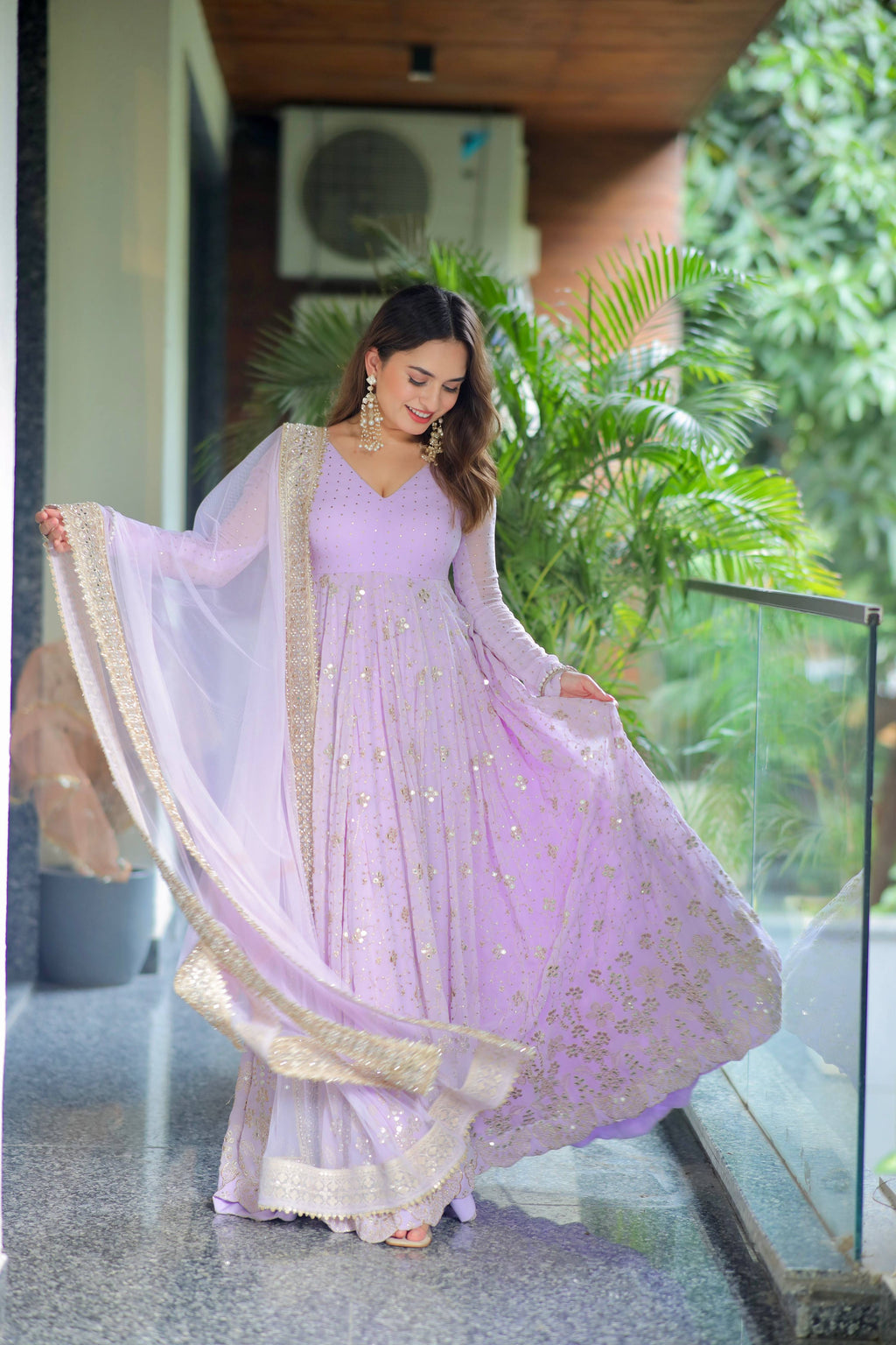 Yash Enterprise Light Purple Fux Bloomimng Silk Embroidery Suit Set - Distacart