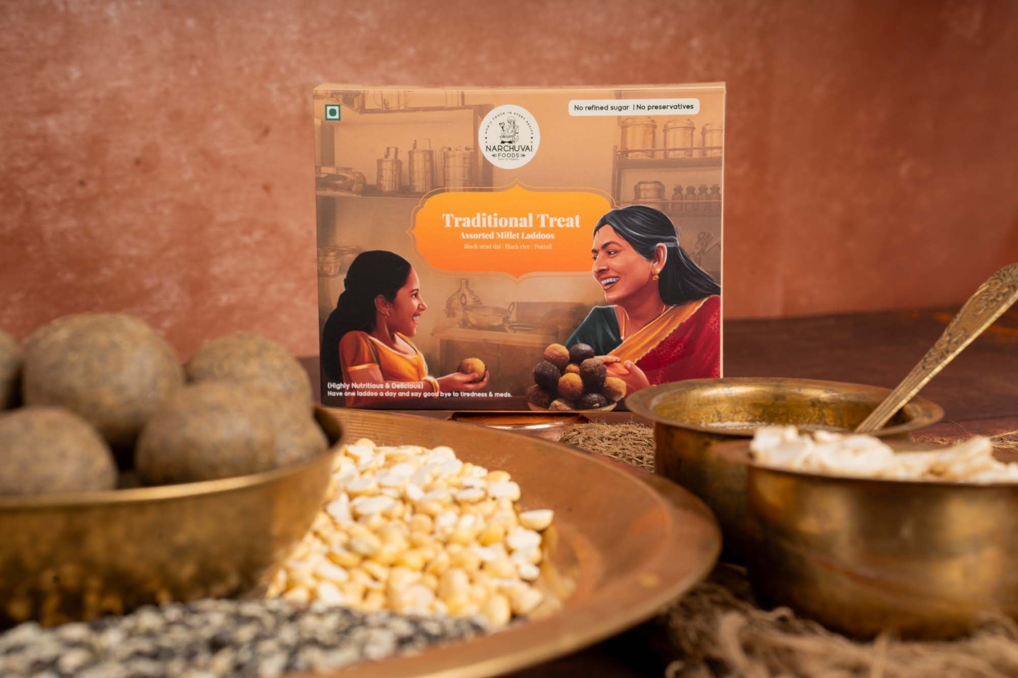 Narchuvai Foods Assorted Millet Laddoos - Distacart