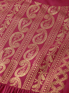 Sangria Women Magenta & Golden Printed Kurta with Palazzos & Dupatta