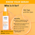 Nykaa SkinRX 20% Vitamin C + 1% Hyaluronic Acid Serum for Bright, Radiant and Hydrated Skin