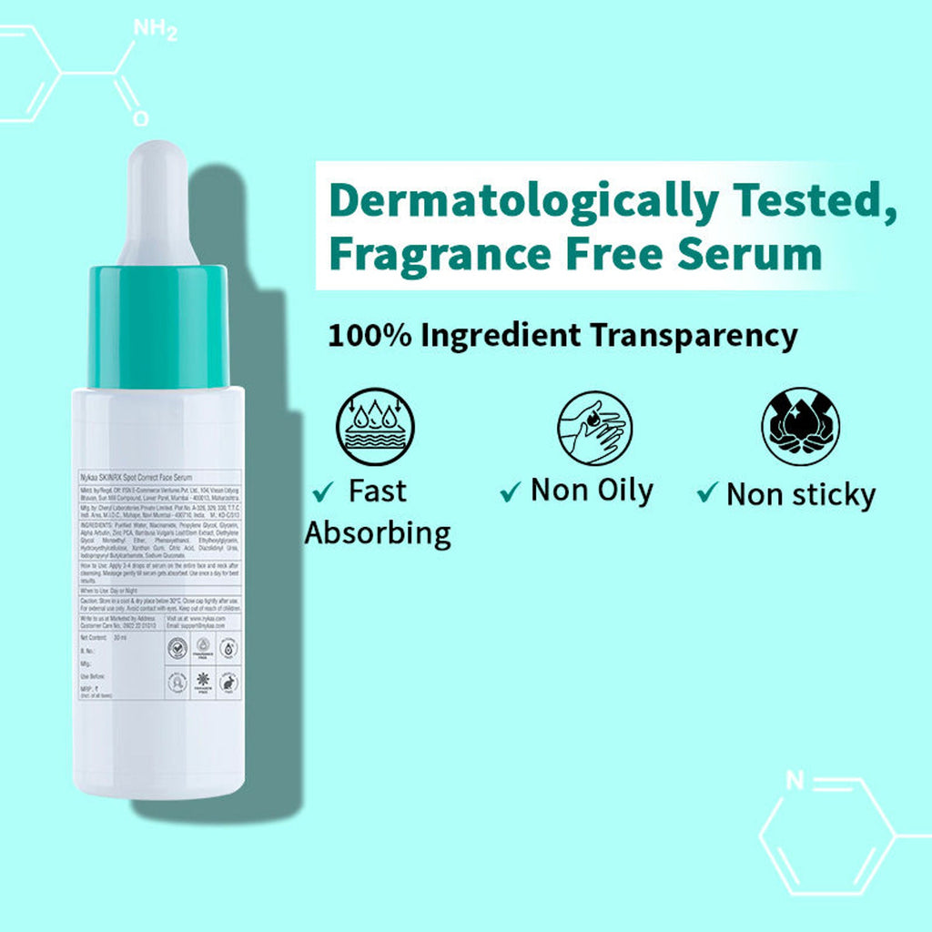 Nykaa SKINRX Spot Corrector with 10% Niacinamide + 1% Zinc Serum to Fade Dark Spots & Pigmentation