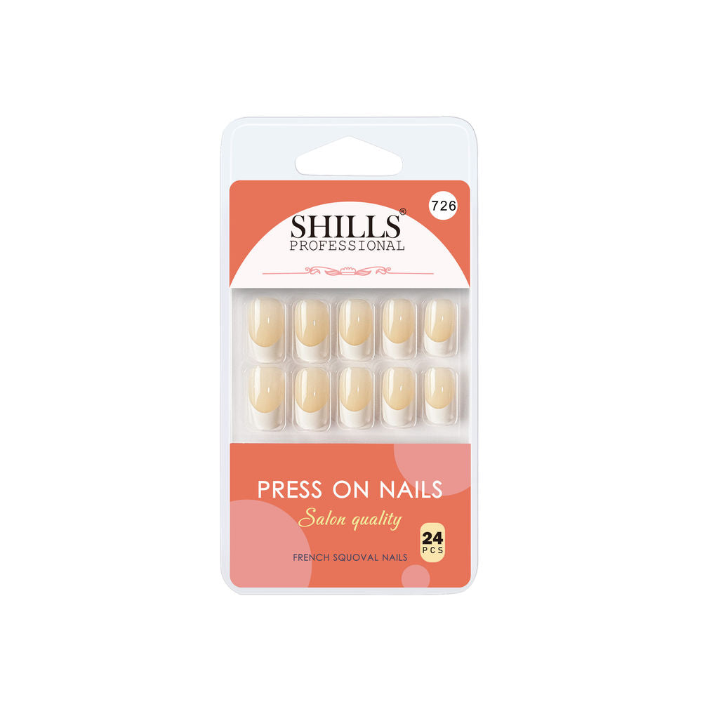 shills professional reusable press on nails french square spn726