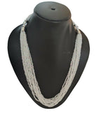 Inhanns Bloom Handmade Beaded Only Necklace - 12 Layers - Ivory