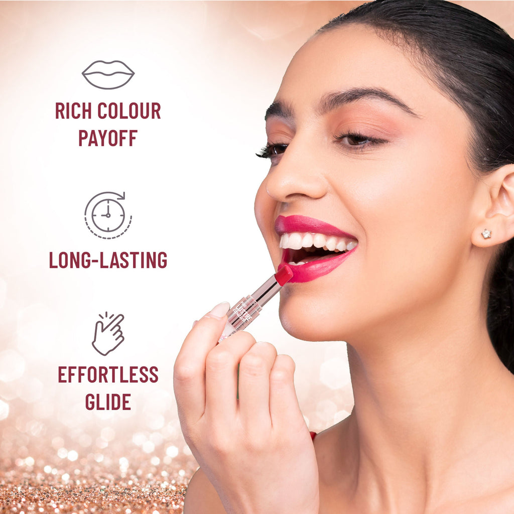 Swiss Beauty High Shine Finish Smooth Glide Pure Lustre Lipstick - 4 It's Bare - Distacart