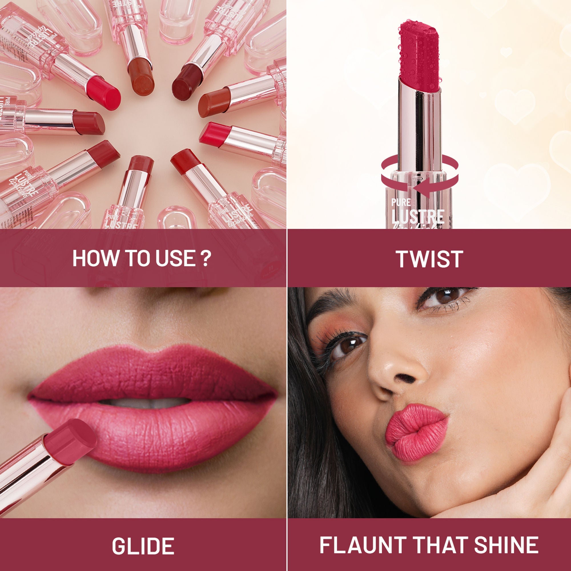 Swiss Beauty High Shine Finish Smooth Glide Pure Lustre Lipstick - 4 It's Bare - Distacart