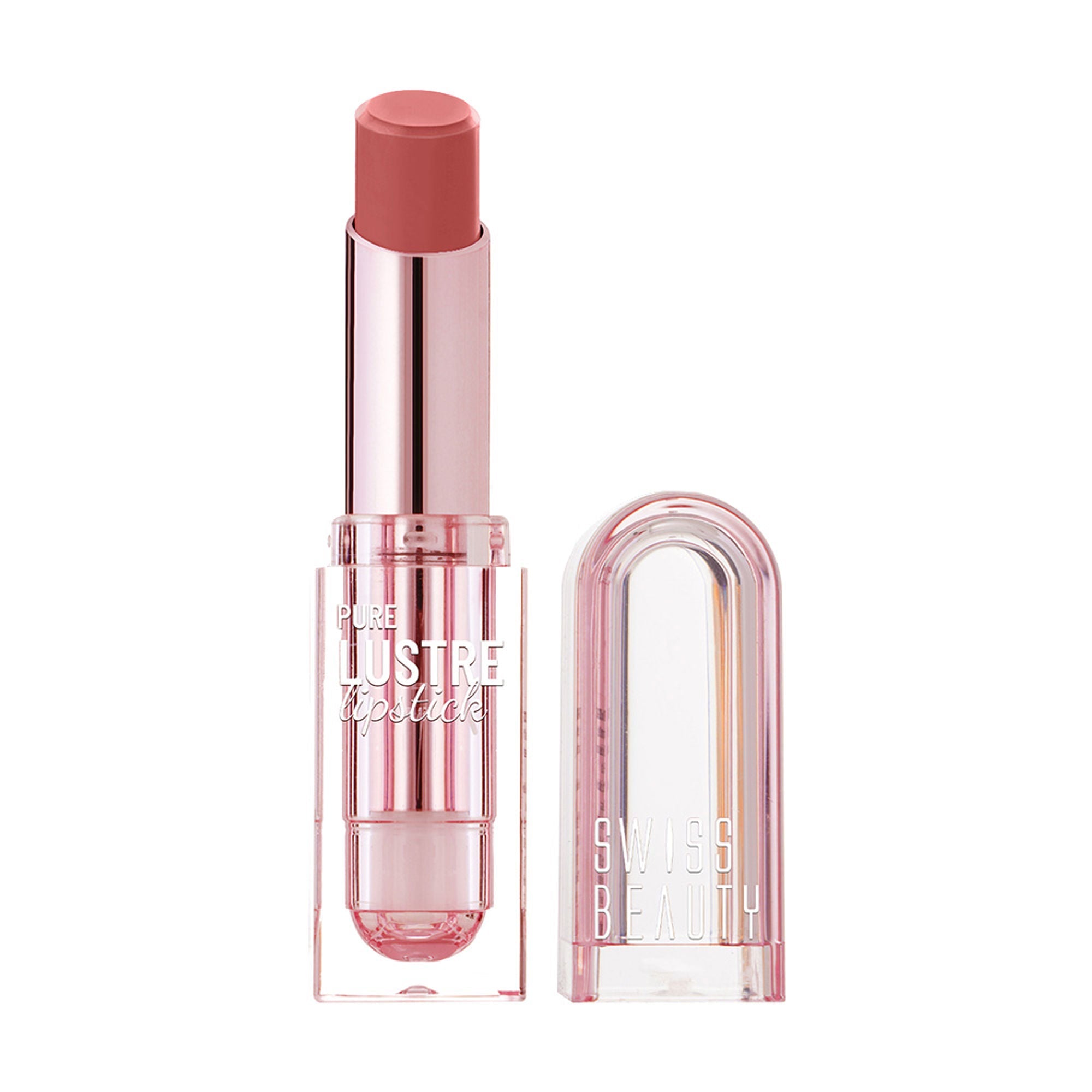 Swiss Beauty High Shine Finish Smooth Glide Pure Lustre Lipstick - 4 It's Bare - Distacart