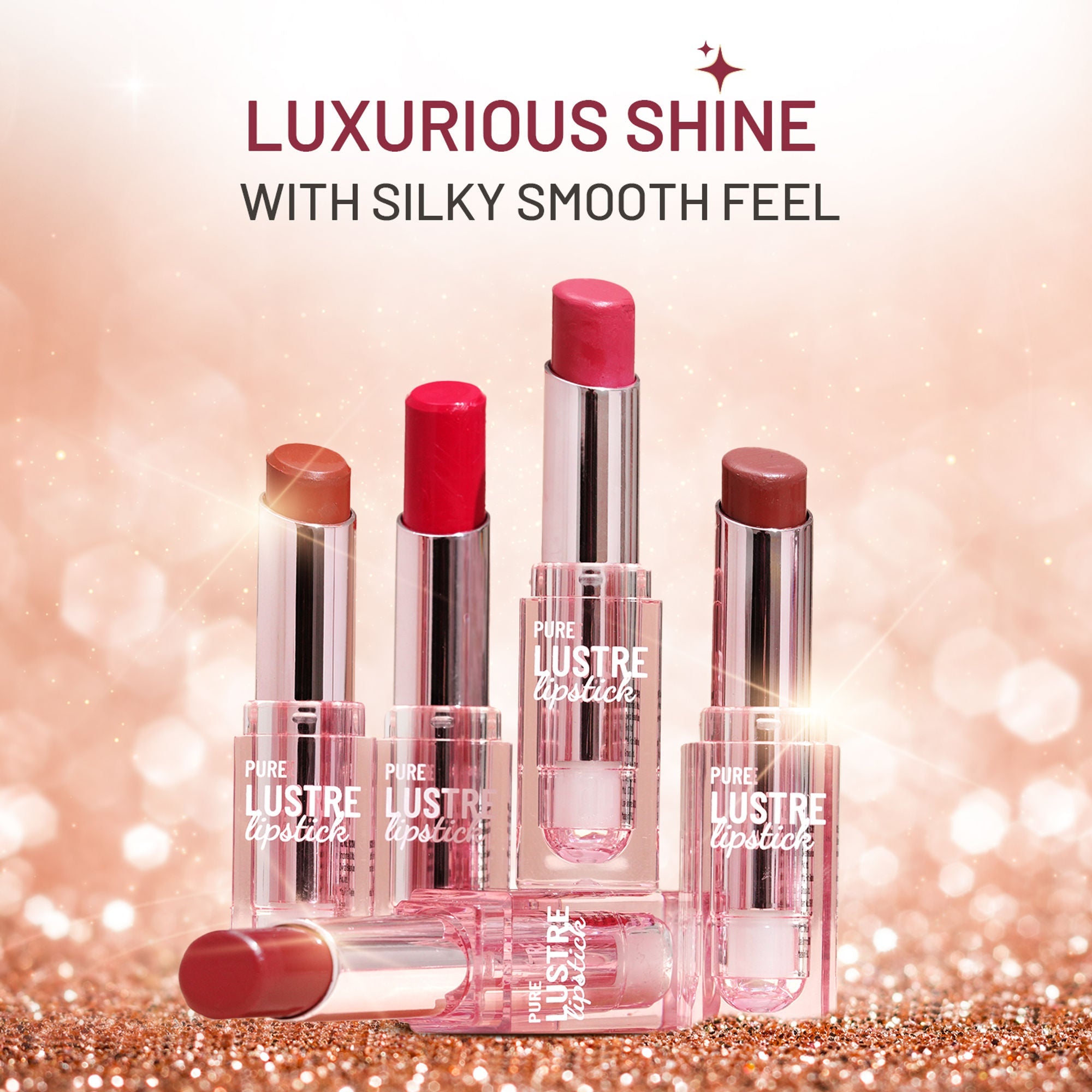 Swiss Beauty High Shine Finish Smooth Glide Pure Lustre Lipstick - 5 Silk Pink - Distacart