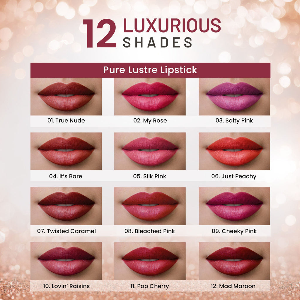 Swiss Beauty High Shine Finish Smooth Glide Pure Lustre Lipstick - 5 Silk Pink - Distacart