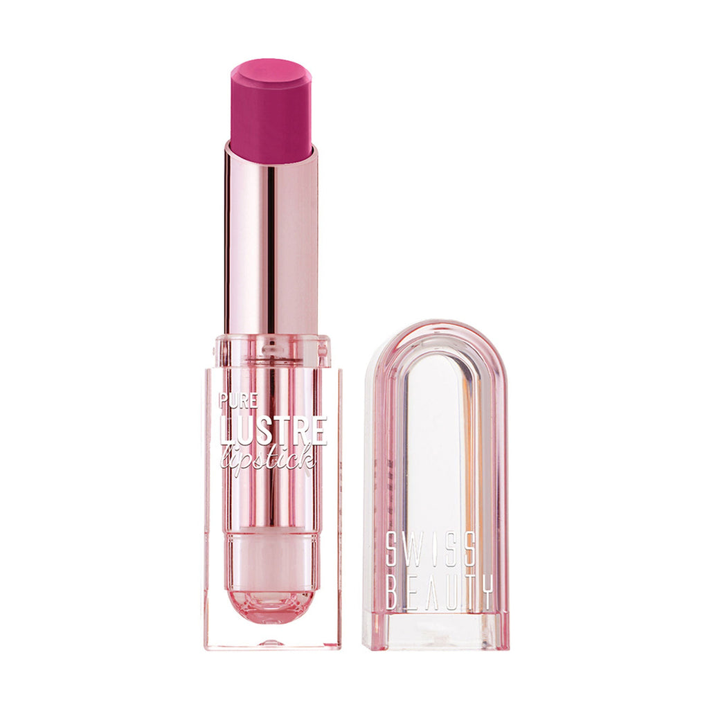 Swiss Beauty High Shine Finish Smooth Glide Pure Lustre Lipstick - 8 Bleached Pink - Distacart