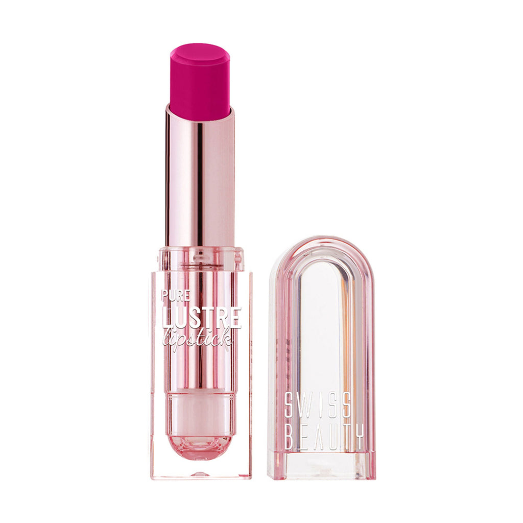 Swiss Beauty High Shine Finish Smooth Glide Pure Lustre Lipstick - 9 Cheeky Pink - Distacart