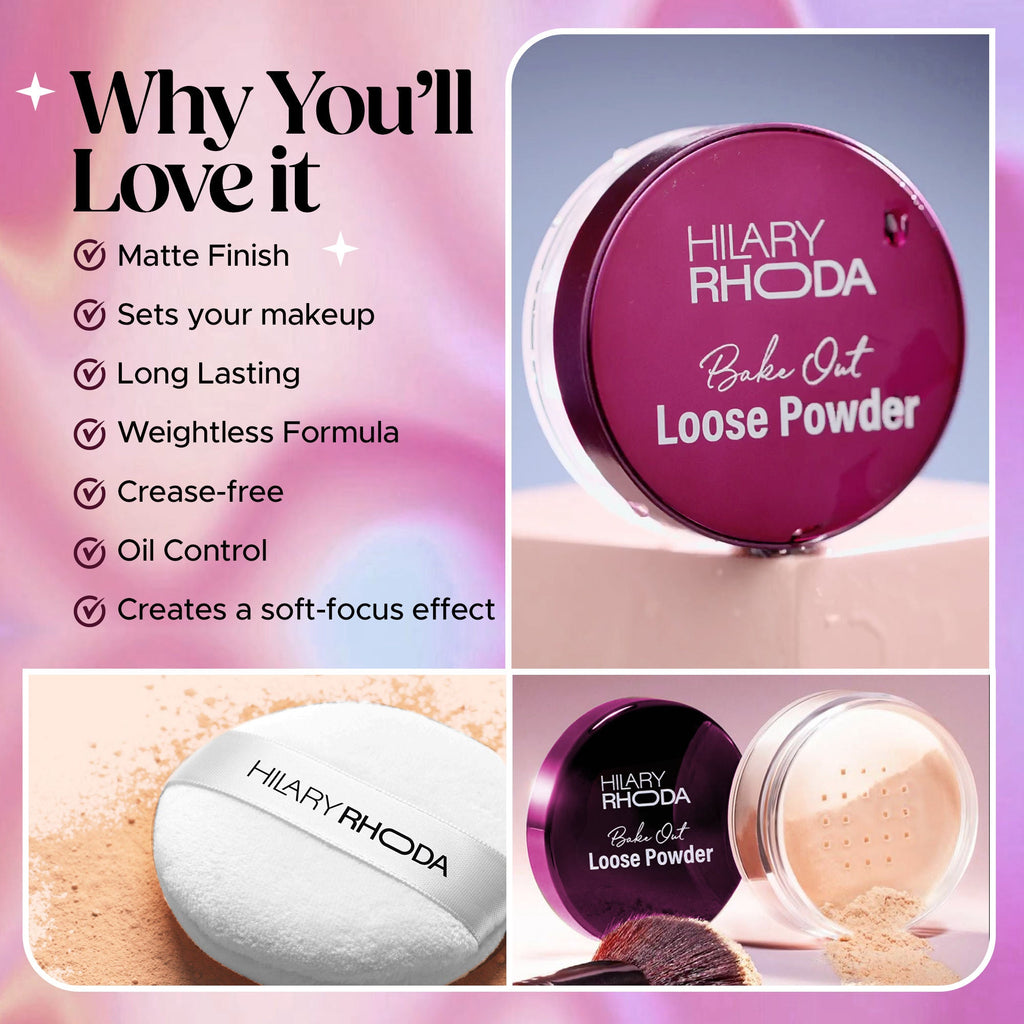 Hilary Rhoda Bake Out Matte Loose Powder - Tanslucent 01 - Distacart