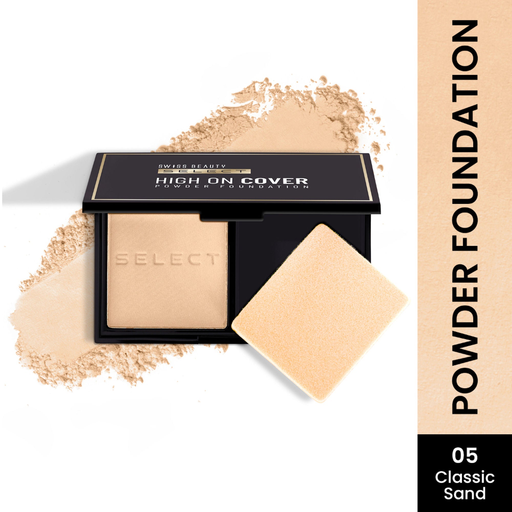 Swiss Beauty Select High On Cover Powder Foundation - 5 Classic Sand