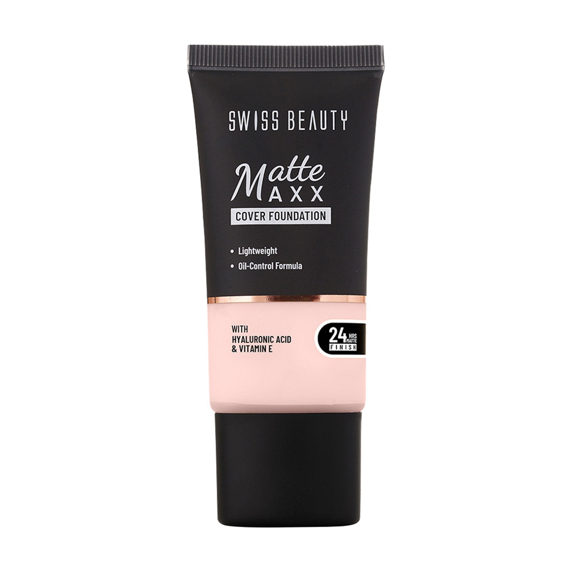 Swiss Beauty Matte Maxx Cover Foundation with Hyaluronic Acid & Vitamin E - 2 Ivory Cool