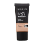 Swiss Beauty Matte Maxx Cover Foundation with Hyaluronic Acid & Vitamin E - 5 Neutral Sand