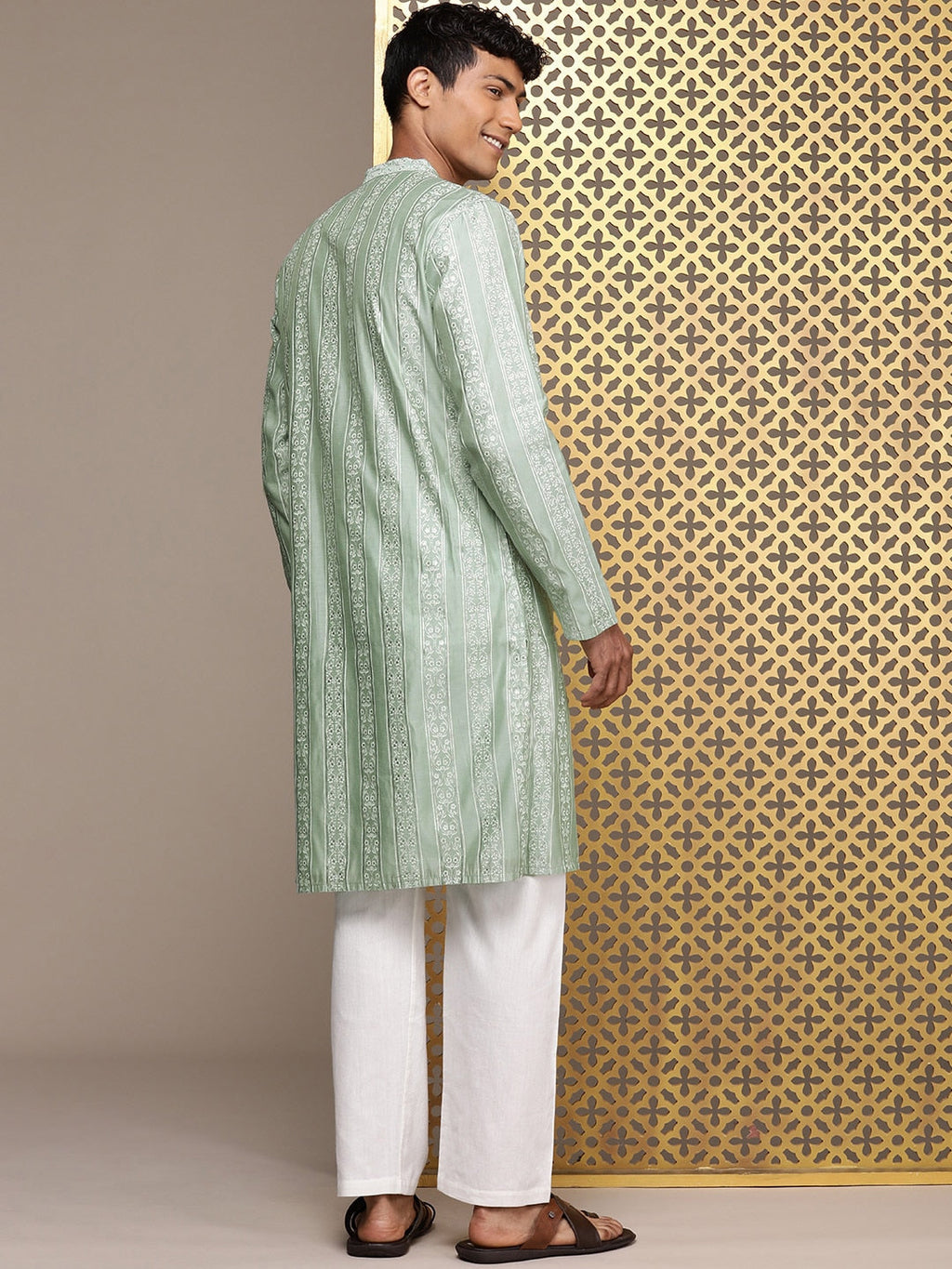 House of Pataudi Ethnic Motifs Printed Straight Jashn Kurta