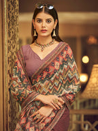 Myra Multicolour Gorgette Designer Saree - Distacart