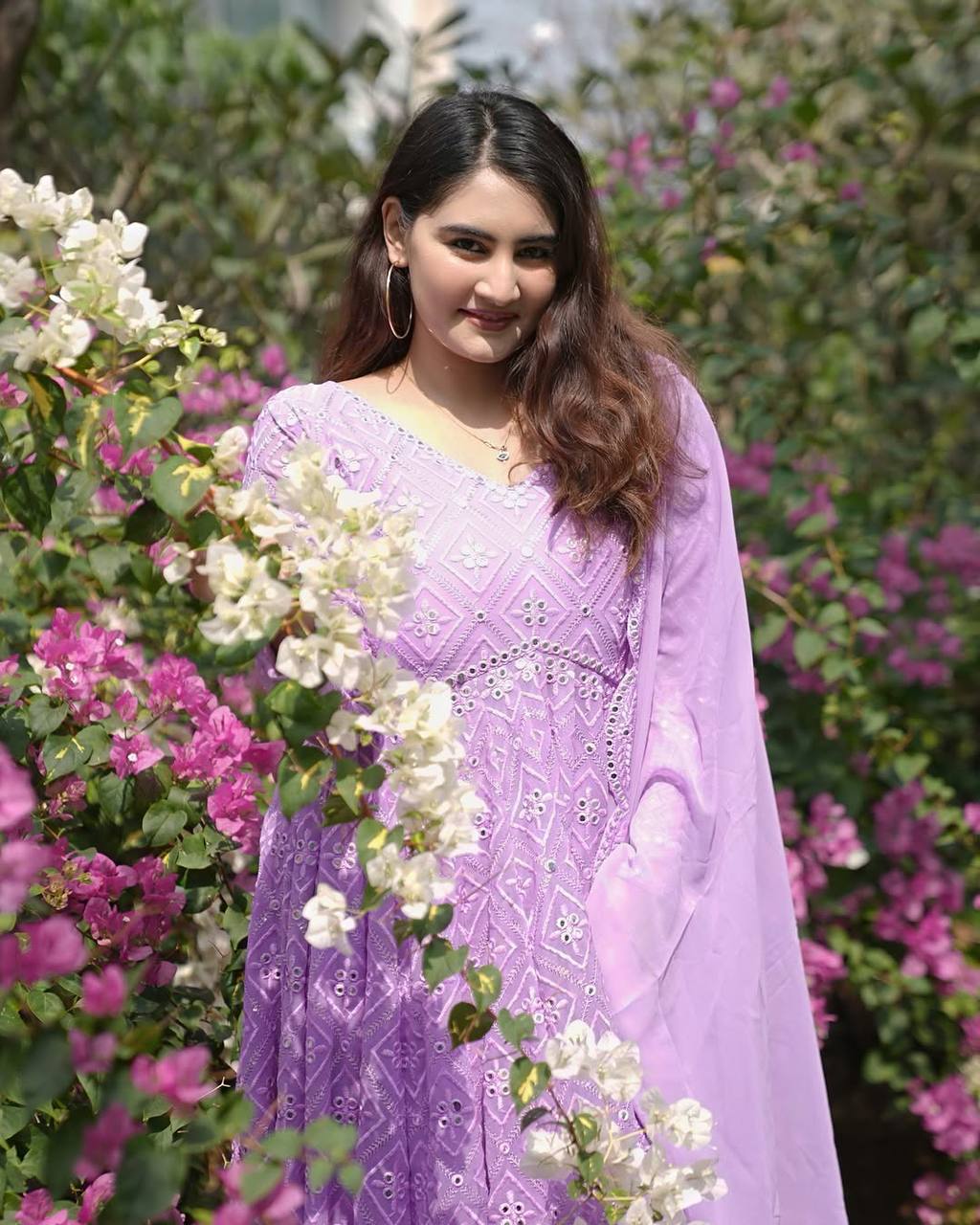 Yash Enterprise Purple Heavy Chinon Embroidery Party Wear Suit - Distacart