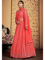 Myra Neon Art Silk Heavy Embroidered Designer Lehenga