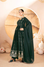 Yash Enterprise Black Rayon Cotton With Embroidery Suit Set - Distacart