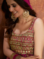 Myra Pink Georgette Embroidered Designer Suit