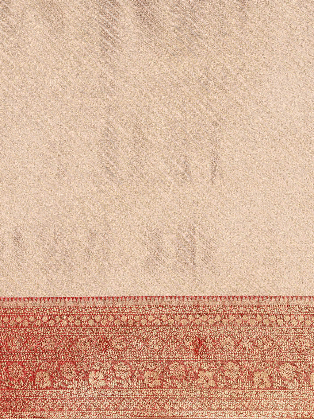 Saree Mall Off White & Red Woven Design Zari Silk Blend Banarasi Saree - Distacart