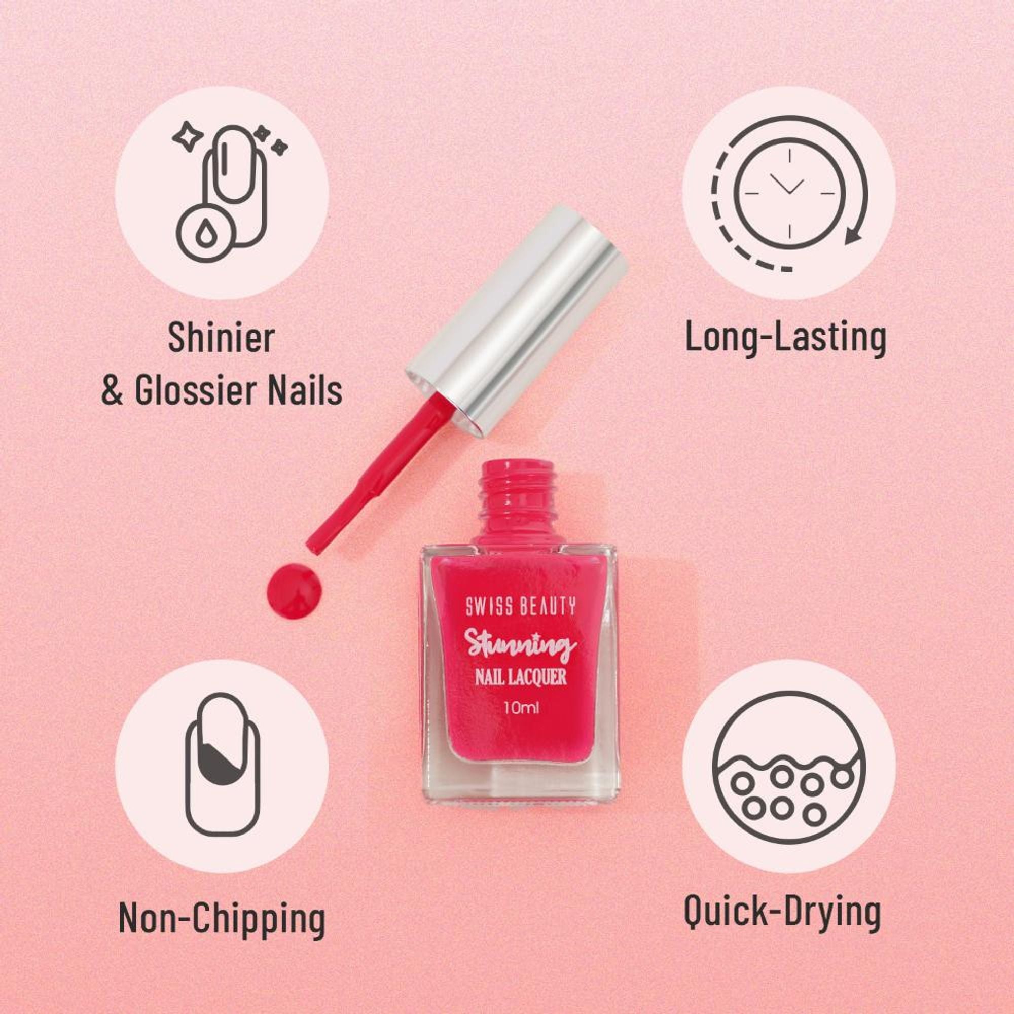 Swiss Beauty Stunning Nail Lacquer - Shade 12 - Distacart