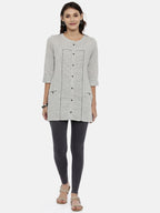 Souchii Grey Solid Slim-Fit Ankle-Length Leggings - Distacart