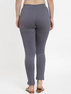 TAG 7 Women Pack Of 2 Solid Straight-Fit Ankle-Length Leggings