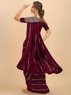 Sangria Women Burgundy Sarees - Distacart