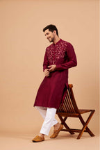 Leafy Designer Men's kurta by Hilo Design