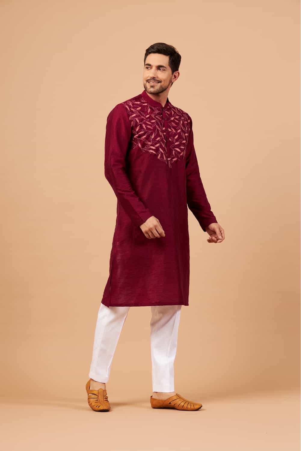 Leafy Designer Men's kurta by Hilo Design