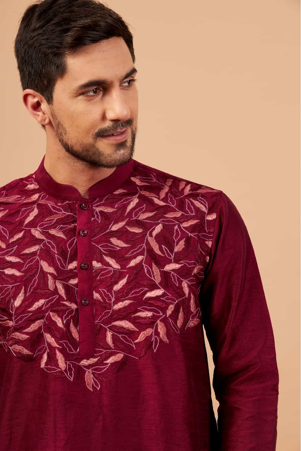 Leafy Designer Men's kurta by Hilo Design