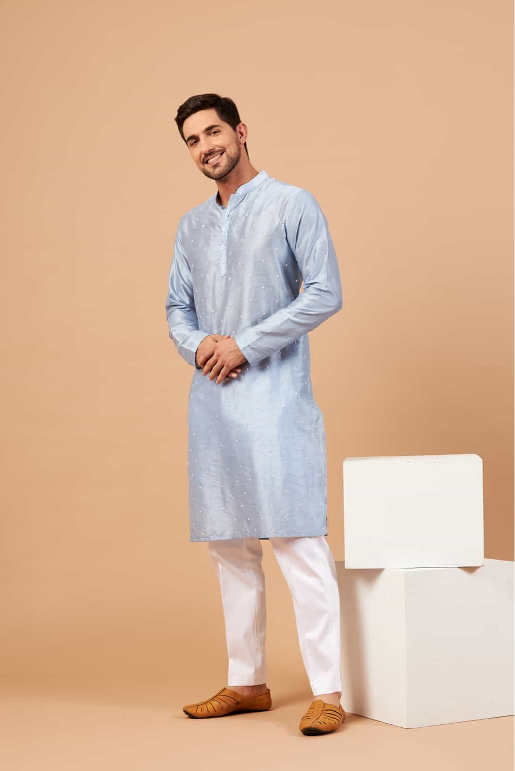 Viva Dot Designer Men's Kurta by Hilo Design