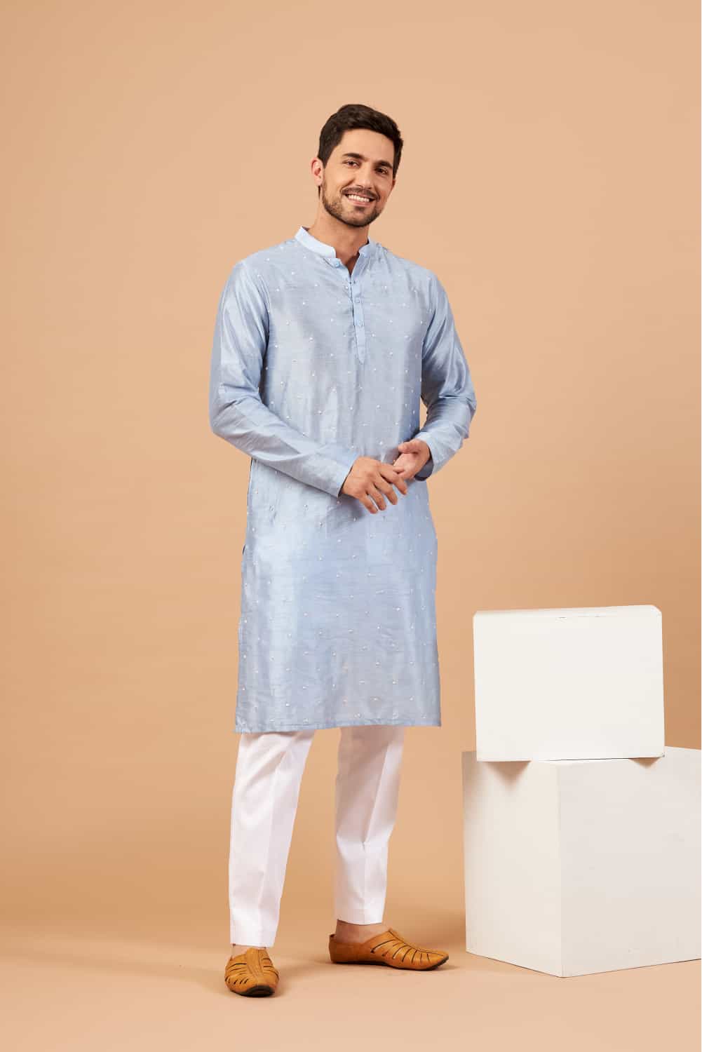 Viva Dot Designer Men's Kurta by Hilo Design