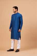 Blue Plain Designer Men's Kurta by Hilo Design